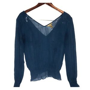 H&M Blue Shear blouse